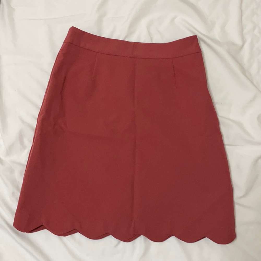ASOS tailored a-line mini skirt with scallop hem
